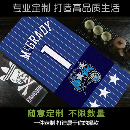 麦迪 Tmac nba 奥兰多魔术队 篮球运动方巾毛巾浴巾可来图DIY定制