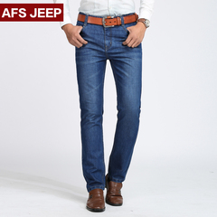 Afs Jeep/战地吉普牛仔裤男时尚休闲男装牛仔长裤 宽松直筒裤绅士