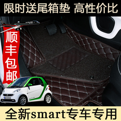 专用于奔驰smart斯玛特fortwo forfour全包围脚垫双层丝圈环保