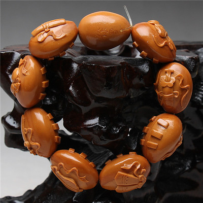 名家苏工橄榄核雕 徐雪中【暗八仙】