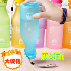 品高饮料瓶随手杯磨砂密封便携塑料水壶炫彩运动酵素瓶磨砂汽水瓶