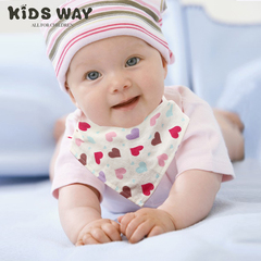 kidsway 婴儿三角巾 宝宝口水巾纯棉围嘴冬 儿童围兜全棉纯棉头巾