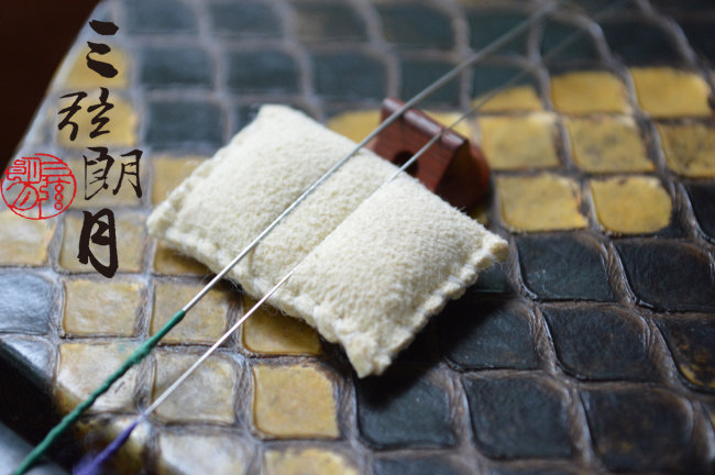 二胡手工缝制麂皮音垫内含丝绵专业滤音其它乐器配件