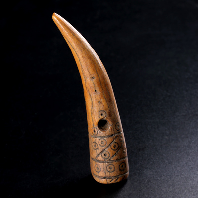 十八世纪顶级罕见造型木制老鹿角法器 辟邪护身 佛法加持030077