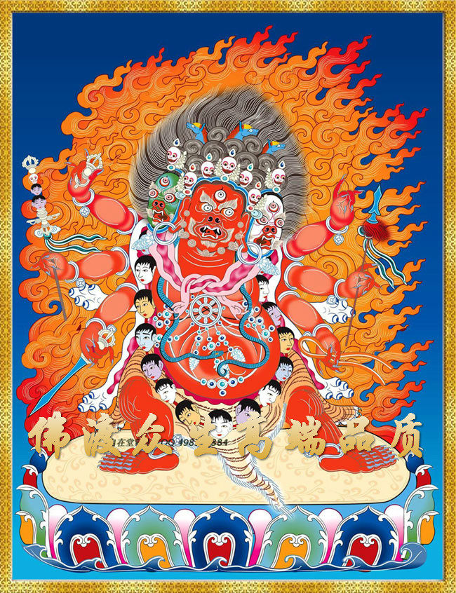 新款客厅印花十字绣套件佛教埃及藏传唐卡忿怒莲师十字绣套件