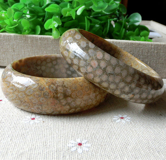 珊瑚手镯玉手收藏精品天然菊花石手镯玉化手镯