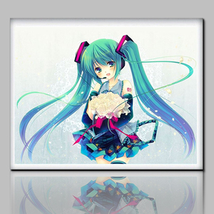 初音未来diy钻石画卡通动漫魔方钻满钻十字绣新款5d钻石绣贴钻画