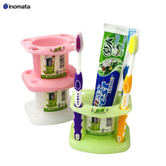 日本进口inomata 牙刷牙膏架 浴室收纳架 牙膏置物架 牙刷摆放架