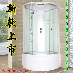 简易整体淋浴房移门蒸汽隔断钢化玻璃卫浴扇形厂家特价浴缸弧形