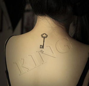 king纹身贴 防水女 钥匙 英文字母 清新 闺蜜 纹身贴纸