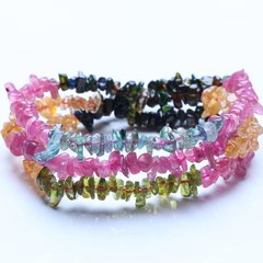 Natural Brazil irregular stone tourmaline bracelet old pit master ladies small weeks benefit