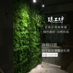 加密仿真植物墙人工草皮背景墙绿植墙立体假绿化草坪阳台装饰壁挂