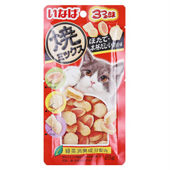 宠物猫零食小鱼干伊纳宝扇贝沙丁鱼鱿鱼味多种口味25g肉干肉条