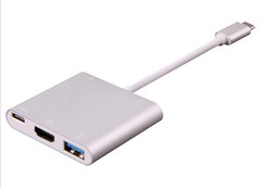 绿连 Type-C转HDMI USB3.0转换器线可充电苹果MacBook扩展HUB