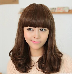中长发微卷发时尚假发套女生加长梨花头蓬松底下大卷发非主流个性