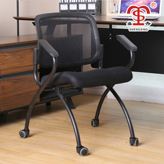 新款可折叠椅子办公椅透气电脑椅家用会议椅麻将椅钓鱼椅特价包邮