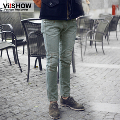 Viishow autumn new denim trousers washed pants man in Europe and America straight skinny jeans men's pants