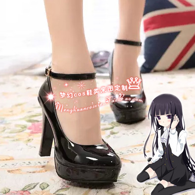 妖狐X仆SS 白鬼院 凛凛蝶 歌留多 高跟版 COS鞋 黑色皮鞋40尺码|msdalam kategori mod main/animasi/Zhou Bian/cos/permainan papan, kostum cosplay/props/perkhidmatan, aksesori COSPLAY/props/pakaian anak patung - dari Buy2taobao.com untuk memberikan perkhidmatan ejen Taobao profesional membeli