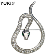 YUKI brooch Crystal snake men Korea original creative women sweater pins upscale gift Club accessories