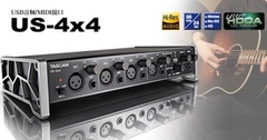 行货TASCAM US-4x4 4进4出 USB 录音棚声卡 吉他乐器 带话放