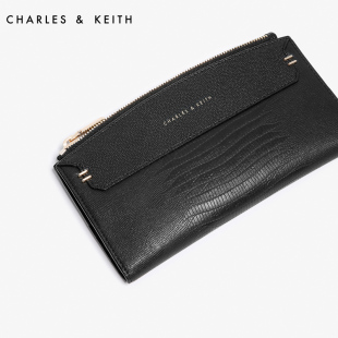 ysl禮盒划算嗎 CHARLES KEITH 錢包 CK6-10770243 歐美蛇紋長款錢包票夾配禮盒 ysl女