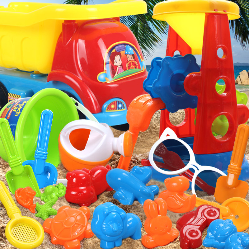 儿童沙滩玩具套装大号宝宝玩沙挖沙漏铲子工具洗澡工具决明子玩具产品展示图3