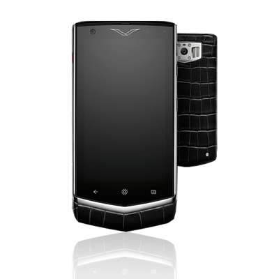 【9.9新】未使用 vertu/威图 星座2系列 限量黑色鳄鱼皮手机