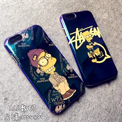 苹果6plus iPhone6s Plus 防摔手机壳 黑硅胶底壳 辛普森手机壳