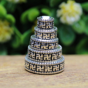 Edge Club Tibetan silver spacer beads DIY bead gaskets Xingyue isolation of characters Bodhi accessories