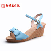 Spider King sweet summer new fashion wedges shoes bow buckle Sandals high heels women shoes