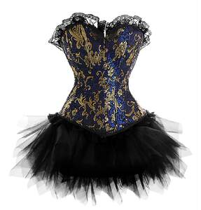 外贸欧洲宫廷马甲外穿束塑身衣英式收腹瘦身薄舞台表演服束胸套装