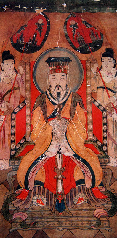 画像道教用品开光招财挂画贴画原作复制清代其他工艺饰品