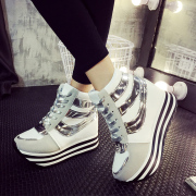New Korean version of Hi-line for fall/winter leisure shoes flat women''''s shoes platform high platform sneaker wave