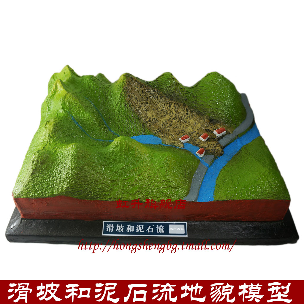 滑坡泥石流地貌模型地理地质灾害演示教具展览展示教学仪器