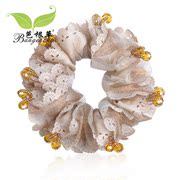 Bagen grass silk yarn hair clip flower hair band hair band Crystal ring Korea tiara hair accessories ponytail jewelry