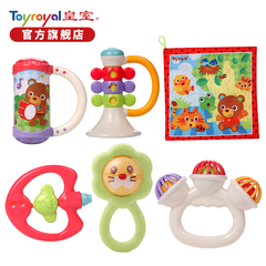 Toyroyal日本皇室玩具 动物造型图案摇铃 宝宝手摇铃玩具 0-1岁