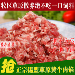 内蒙古锡林郭勒草原冷冻牛肉馅500g 内蒙古牛肉 做水饺/肉丸/馄饨