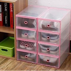 异家加厚塑料鞋盒透明鞋盒收纳盒鞋子收纳盒抽屉式鞋盒