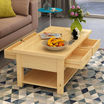 特价实木茶几简约现代边几咖啡桌实木家具松木茶几客厅大松木茶几