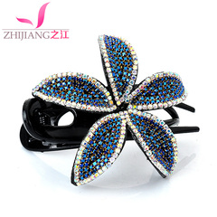 River lily flower catch the clip of Korean full drill duck Chuck pressure issuing child tiara hair accessories