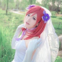 主宰者 Love Live! 西木野真姬maki 西瓜红 cos假发 特价送发网