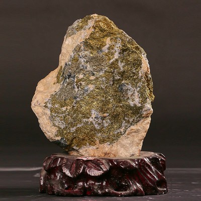 中国金都招远原生态高品位金矿石摆件z03