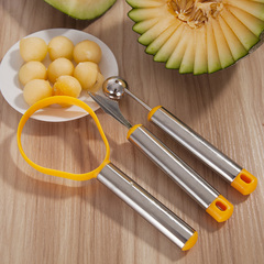 子路花样水果刀具两用切果器 西瓜冰淇淋挖球勺 波纹雕花刀去籽器