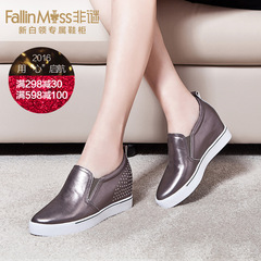 Non-mystery in the spring of 2016 new leisure women shoes comfortable leather rivet increased high shoes women