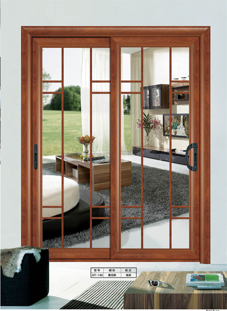 美心 钛镁合金推拉门 mt-146 吊趟门 天地滑轨 双面钢化玻璃已售