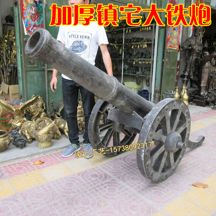 铸铁大炮加厚大铁炮模型大号红衣大炮红夷炮明清古典景区城墙摆件