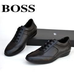 包邮BOSS专柜正品商务休闲英伦男鞋头层牛皮真皮系带男式皮鞋子