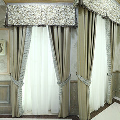 现代简约纯色客厅卧室书房阳台全遮光遮阳棉麻布料飘窗定制窗帘