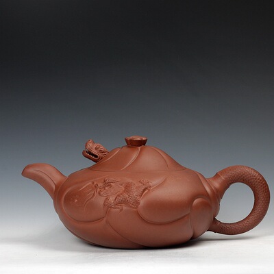 国家级工艺美术制壶师 王小兵 2000cc底槽清《鱼化龙》