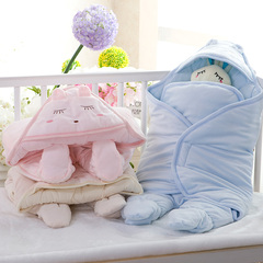 婴幼儿纯棉抱被 宝宝包被抱毯 儿童多功能分腿睡袋防踢被 春秋款